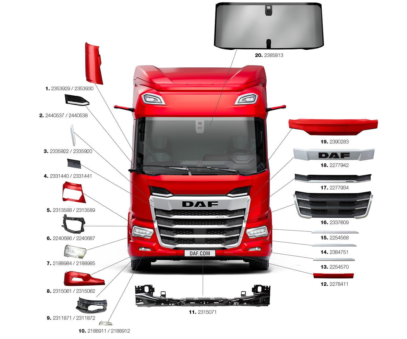 DAF Webshop | Body Parts